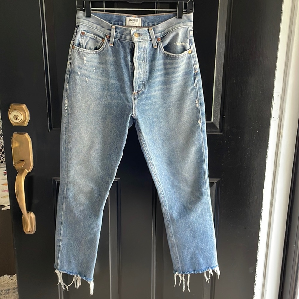 Agolde Riley Crop Jeans in Doubt 27